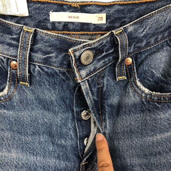 NEW Levi’s Women's 28 Wedgie Icon Fit High Rise Tapered Leg Button Fly Jeans - Picture 5 of 9